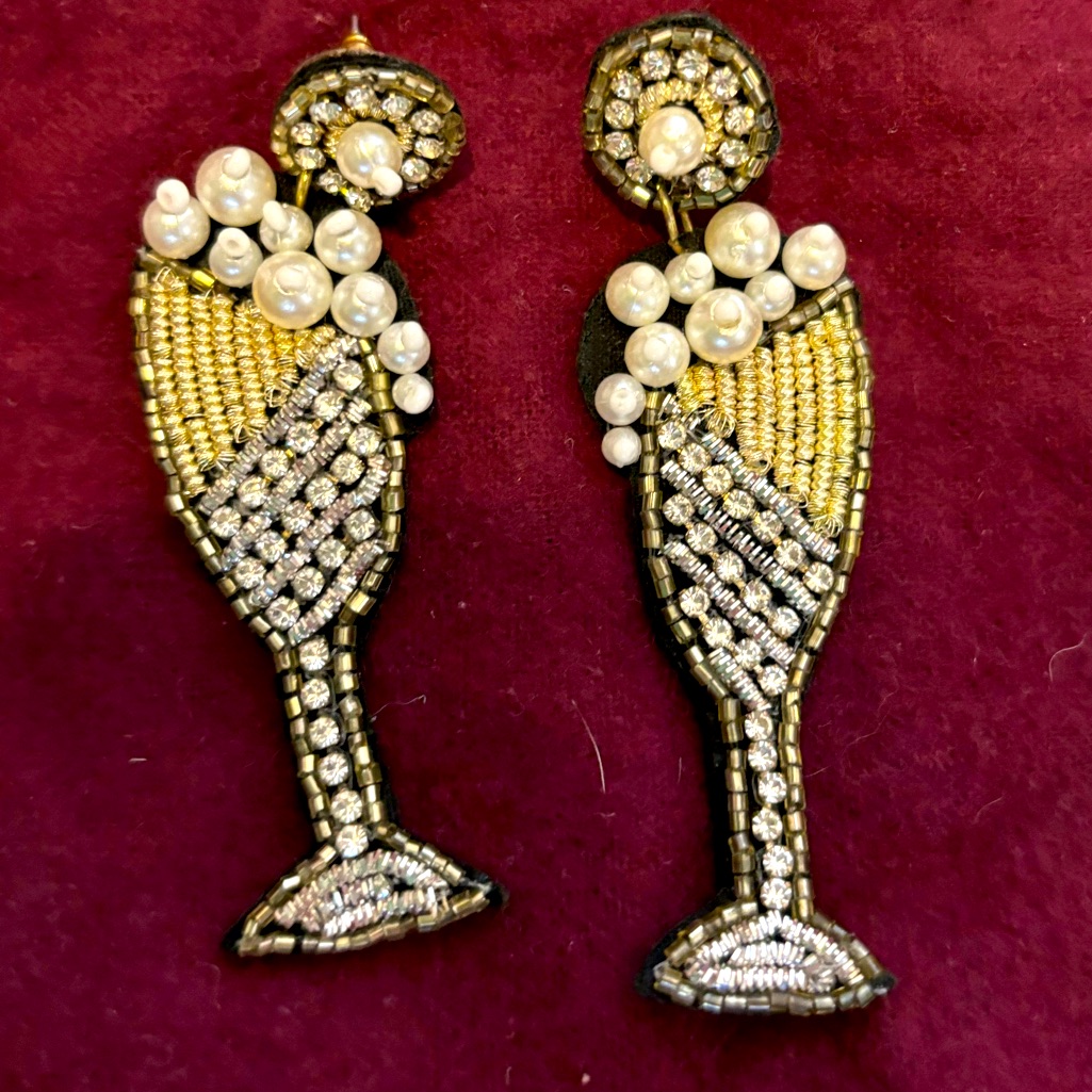 Fun Champagne Bubble Earrings